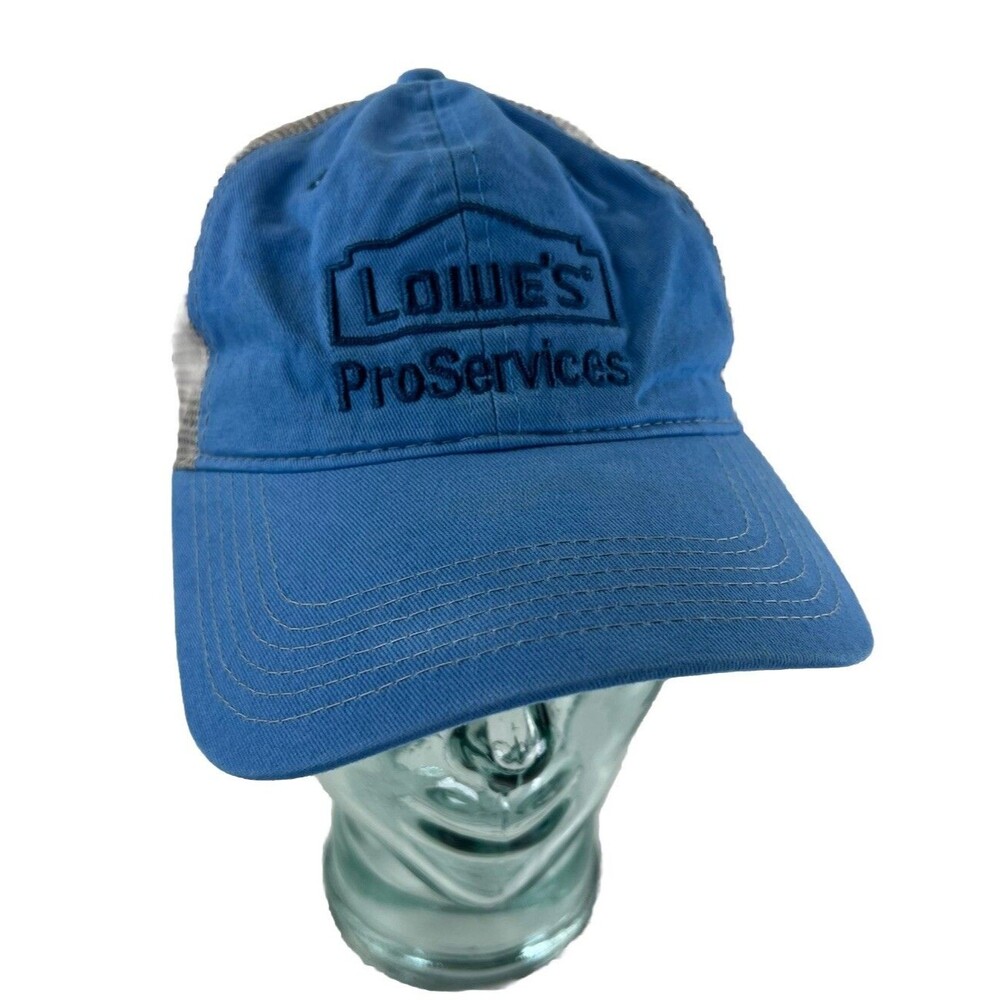 Lowe’s ProServices Baseball Hat Ball Cap Meshback Strap Back Blue & Grey Dad Cap